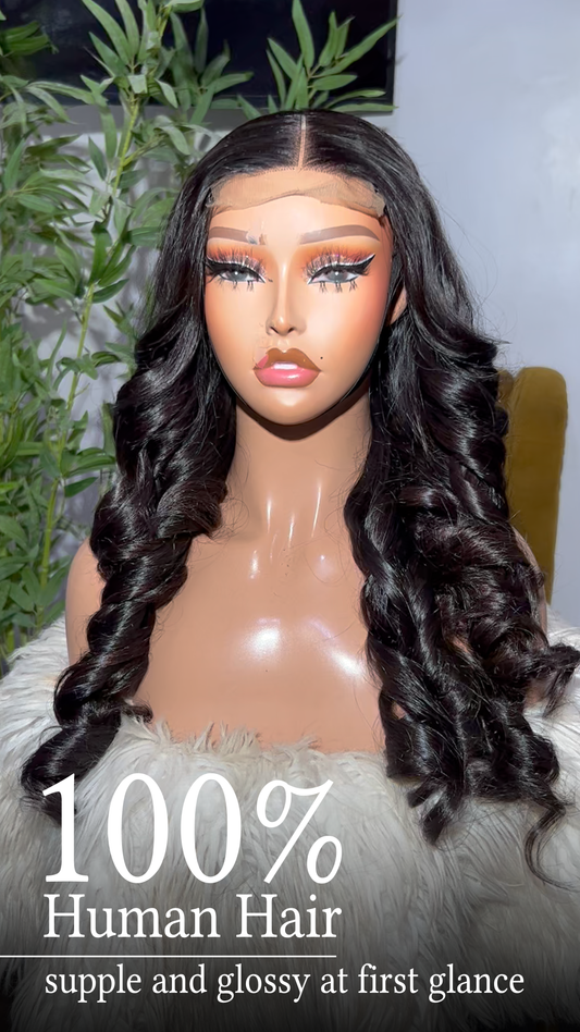 Black Aurora Flowing and Bouncy Long 5x5 Thin Lace Wig Pre Everything Glueless Wig