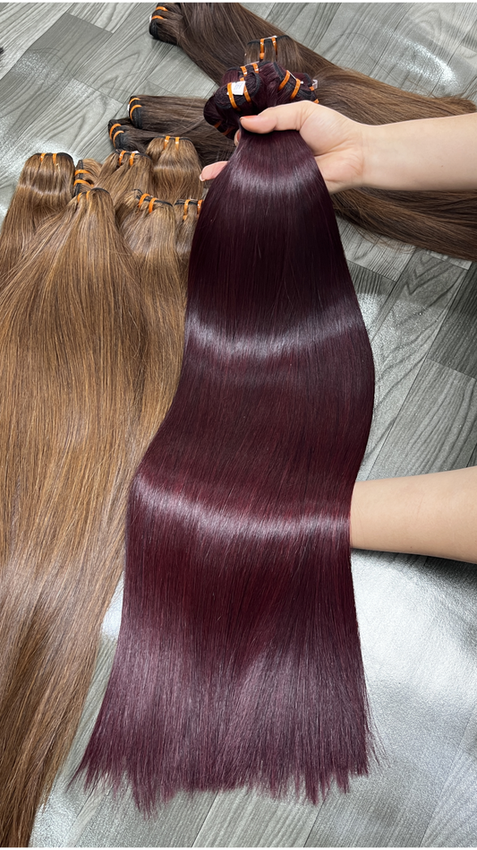 28 inches Burgundy Light Color Hair Extensions