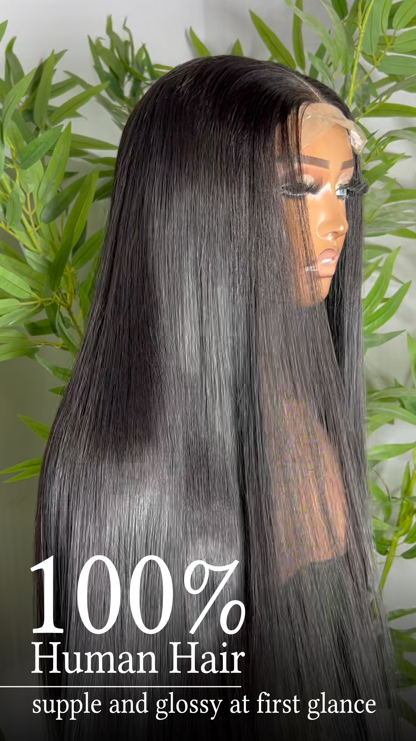 Raven Cascade 2by6 Closure Human Hair Straight Glueless Wig Pre Everything