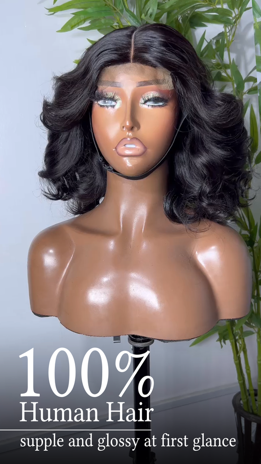 Black Pearl Bounce Human Hair 5x5 Thin Lace Glueless Wig Pre Everything