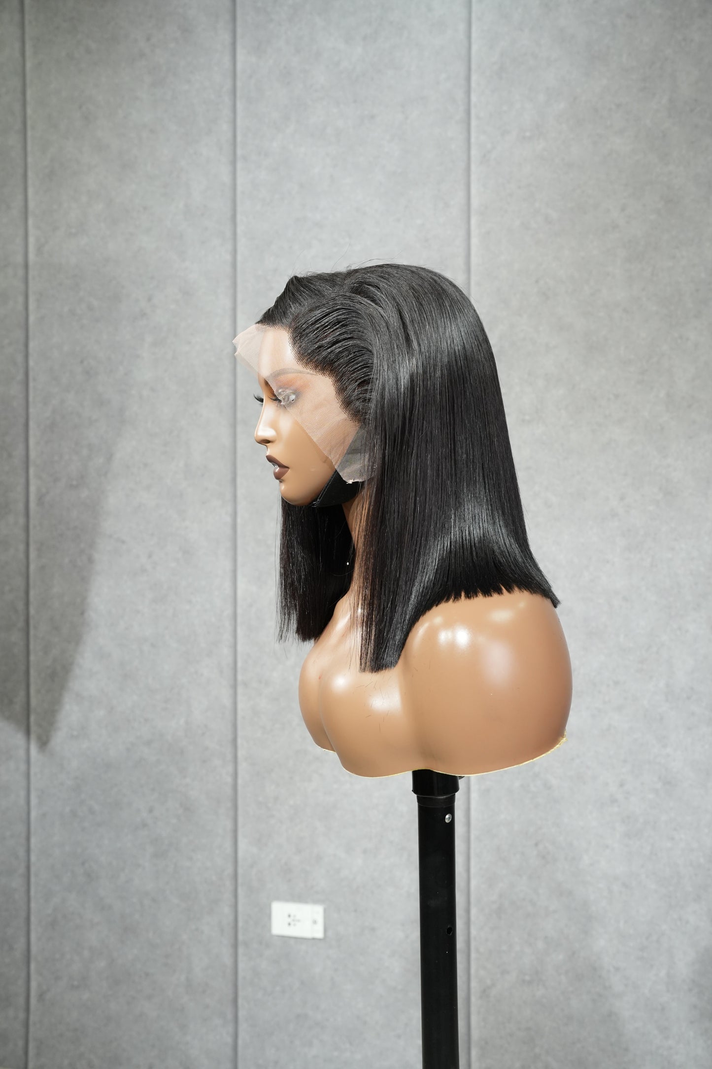 Gluless wig 12" Silky Short Bob Wig 12x4  Lace Closure ready to go 200gr