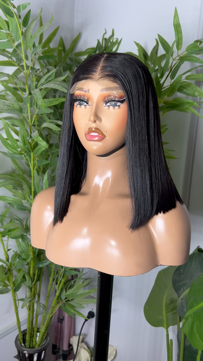 Glossy Black Sleek Cut 2x6 Pre-Everything Thin Lace Human Hair Glueless Wig