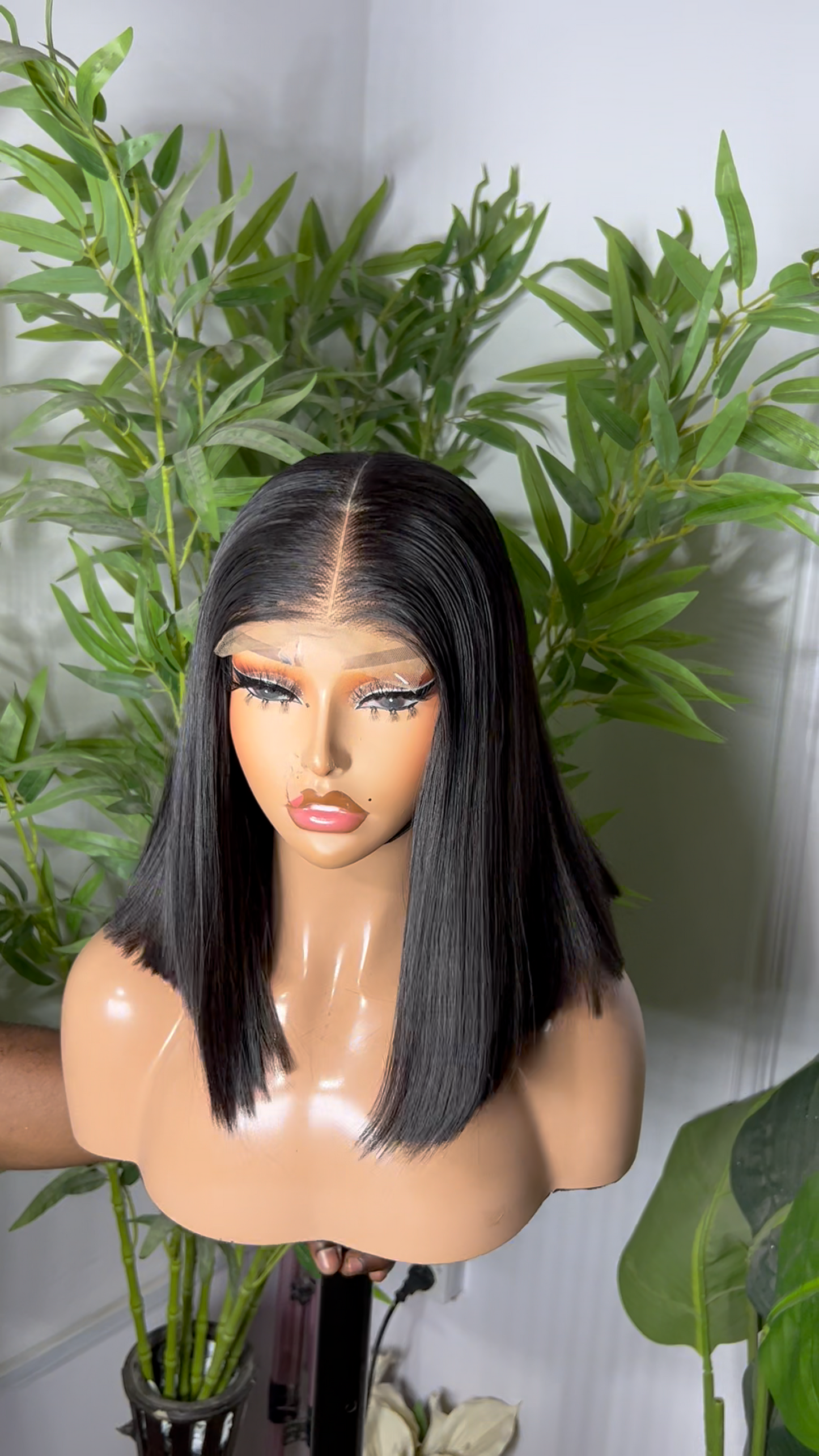 Glossy Black Sleek Cut 2x6 Pre-Everything Thin Lace Human Hair Glueless Wig