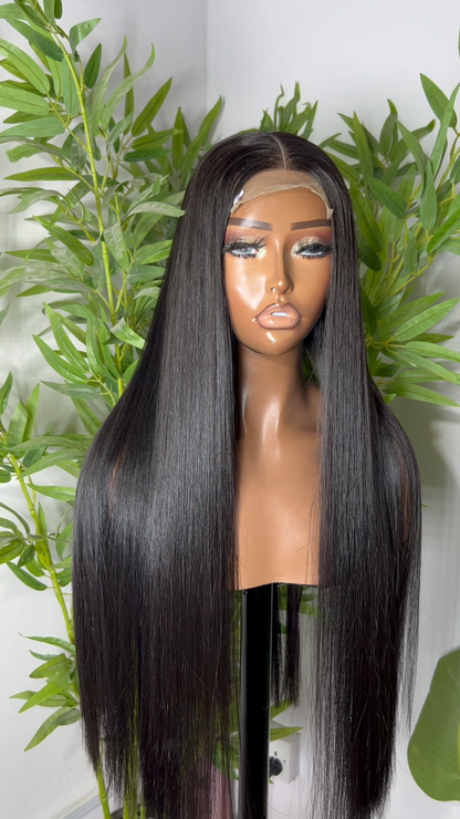 Raven Cascade 2by6 Closure Human Hair Straight Glueless Wig Pre Everything