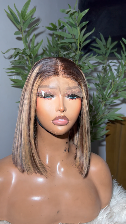 Sleek Piano Color 2x4 HD Lace Closure Glueless Human Hair Wig Pre Everything