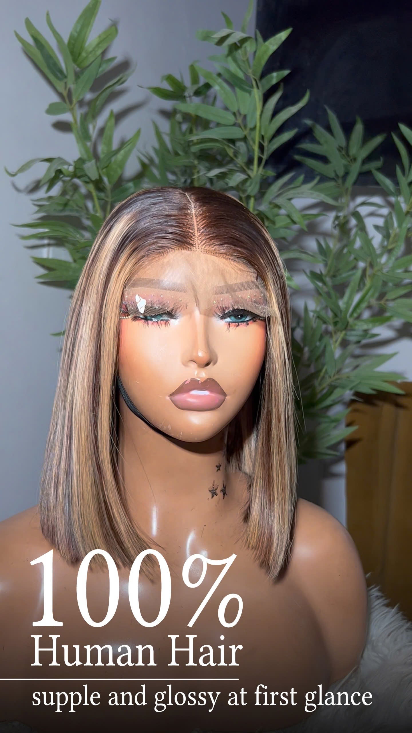 Sleek Piano Color 2x4 HD Lace Closure Glueless Human Hair Wig Pre Everything